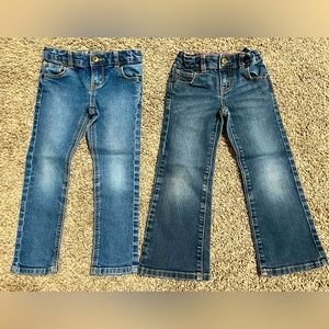2 pair of Crazy 8 girls jeans adj waist. Sz 4